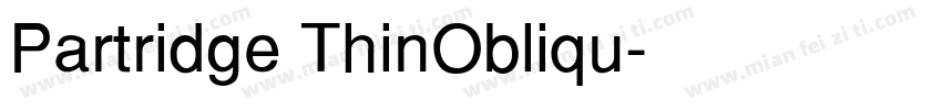 Partridge ThinObliqu字体转换